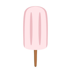 Doodle ice cream fruits lychee stick cute summer illustration food enjoy that can be used for social media, sticker, wallpaper, e.t.c with white pink color