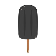 Doodle ice cream charcoal stick cute summer illustration food enjoy that can be used for social media, sticker, wallpaper, e.t.c with black gray colors
