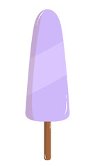 Doodle ice cream fruits blueberry or sweet potato stick cute summer illustration food enjoy that can be used for social media, sticker, wallpaper, e.t.c with purple colors