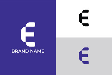 E initial elegant 3d logo, letter E finance business logo, letter E financial logo, letter E plug icon logo