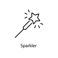 Sparkler vector icon 