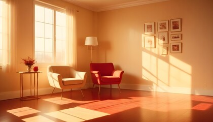 Photo interior modern design room 3d illustration