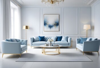 Photo interior modern design room 3d illustration