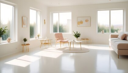 Fototapeta premium Photo interior modern design room 3d illustration