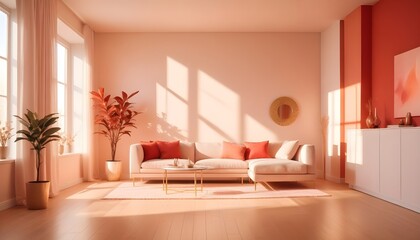 Photo interior modern design room 3d illustration