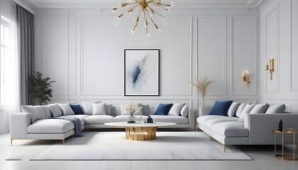 Photo interior modern design room 3d illustration