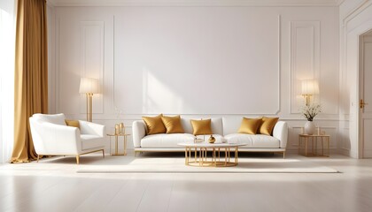 Photo interior modern design room 3d illustration