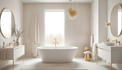 Fototapeta premium Photo interior modern design room 3d illustration