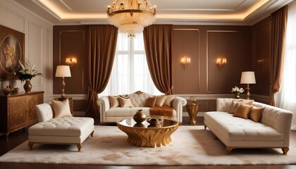 Fototapeta premium Photo interior modern design room 3d illustration