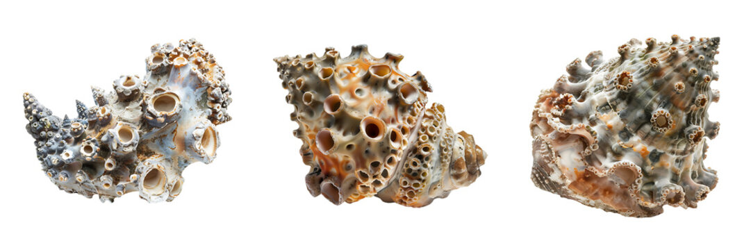 set of barnacle isolated on a white or transparent background