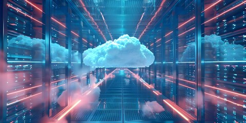 Transition of Data from On-Premises Servers to Cloud Storage. Concept Data Migration, On-Premises Servers, Cloud Storage, Transition Process, Data Security