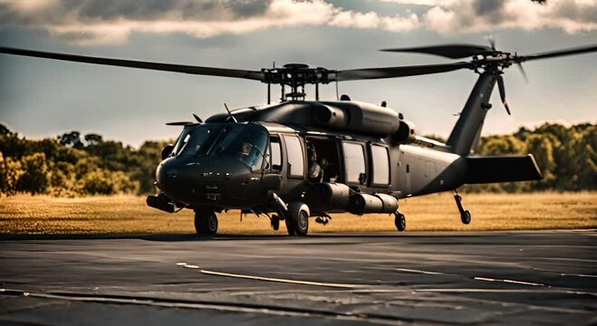 Black hawk black helicopter.