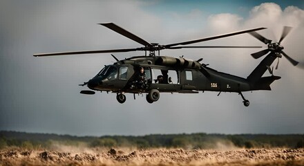 Black hawk black helicopter.