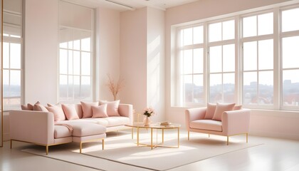 Fototapeta premium Photo interior modern design room 3d illustration