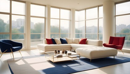 Photo interior modern design room 3d illustration
