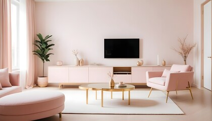 Fototapeta premium Photo interior modern design room 3d illustration