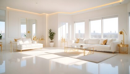 Fototapeta premium Photo interior modern design room 3d illustration