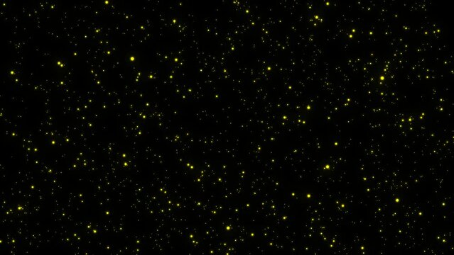 Animated background with glitter gold effect