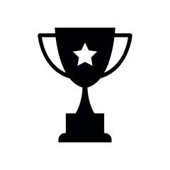 trophy cup glyph vector