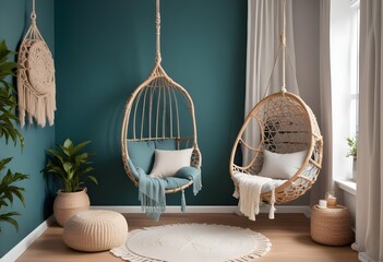 Photo interior modern design room 3d illustration