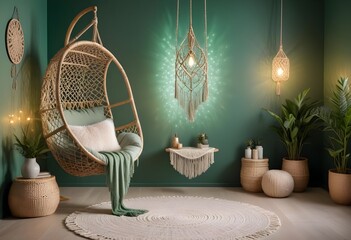 Photo interior modern design room 3d illustration