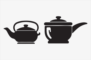 kitchenware silhouette vector illustration on a White Background
