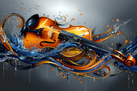 Musical composition. Concept of nostalgia and creativity. The picture is abstract and has many textures.