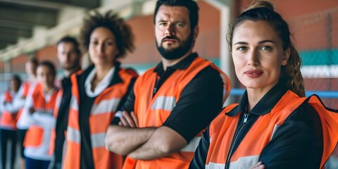 Security Team Specializing in Securing Football Stadiums. Concept Stadium Security, Football Events, Specialized Team, Safety Measures, Securing Venues