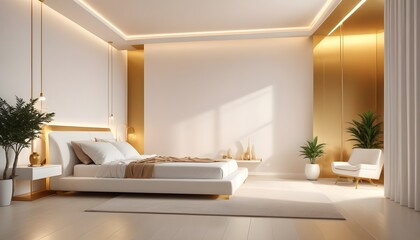 Photo interior modern design room 3d illustration