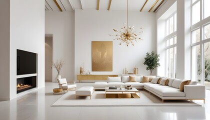 Fototapeta premium Photo interior modern design room 3d illustration