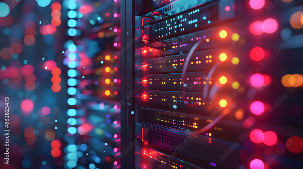 Aufkleber platform for hosting contemporary internet content. rack housing server data storage hardware