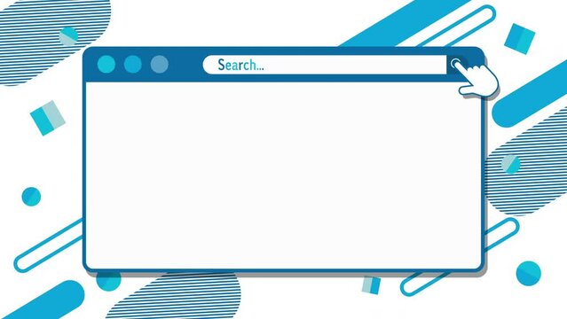 ウェブ検索のフレーム、クリックするアニメーション