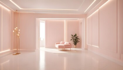 Fototapeta premium Photo interior modern design room 3d illustration