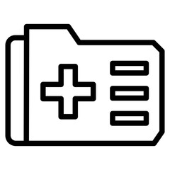 Health Record Folder Icon Vector Illustration Logo Template, can be used for many purposes