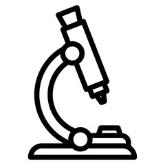 microscope icon on white background