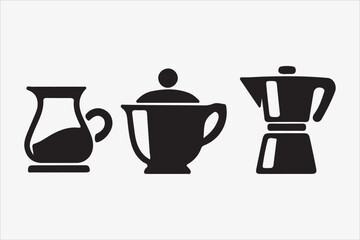 kitchenware silhouette vector illustration on a White Background