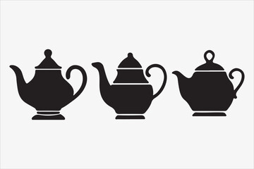 kitchenware silhouette vector illustration on a White Background