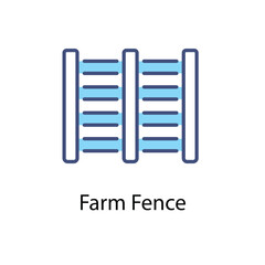 Farm Fence vector icon