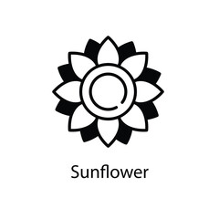 Sunflower vector icon