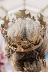 Congado or Congada in Minas Gerais State in Brazil, a famous expression of Brazilian and african culture and religiosity with dancers, kings, queens, catholic saints, drums and crowns.