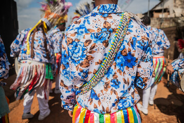 Congado or Congada in Minas Gerais State in Brazil, a famous expression of Brazilian and african culture and religiosity with dancers, kings, queens, catholic saints, drums and crowns.