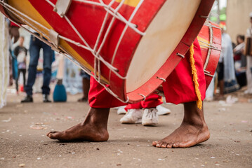 Congado or Congada in Minas Gerais State in Brazil, a famous expression of Brazilian and african culture and religiosity with dancers, kings, queens, catholic saints, drums and crowns.