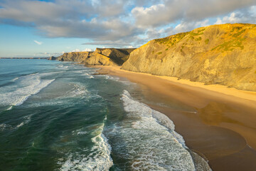 Exploring Cordoama Beach in Algarve, Portugal Through Drone Photography