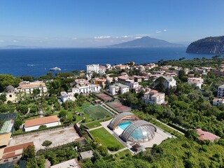 aerial view of Sorrento swimming pool. Italy