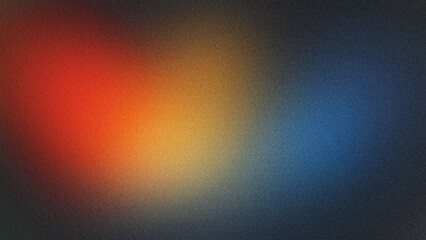 Vibrant abstract gradient background featuring a smooth transition of red, orange, and blue hues with a textured grainy effect.