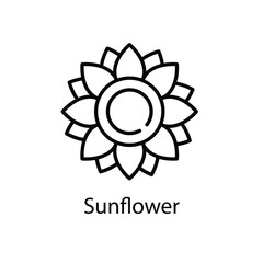 Sunflower vector icon