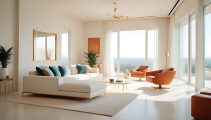 Photo interior modern design room 3d illustration