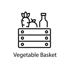 Vegetable Basket vector icon