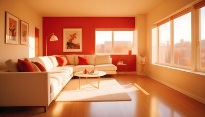 Fototapeta premium Photo interior modern design room 3d illustration