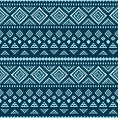 Ancient echoes Aztec geometric seamless patterns southwest Navajo Native American tribal ethnic colorful for textile printing